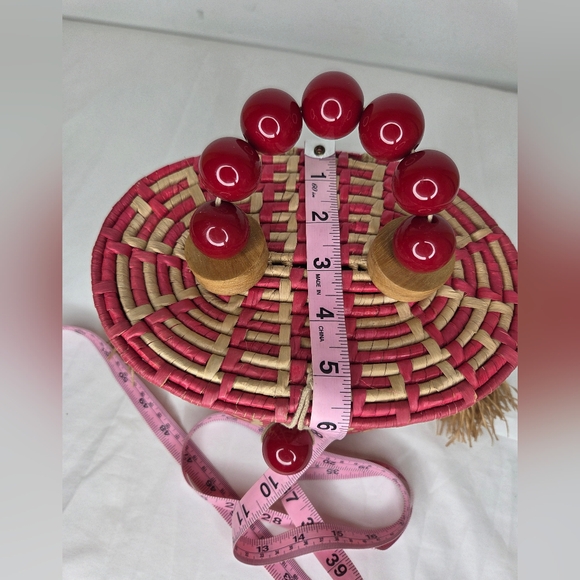 Caterina Mina Stylish 8"x6" Woven Basket Bag From Brazilian Designer - Picture 15 of 16